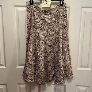 NWT brown flower skirt